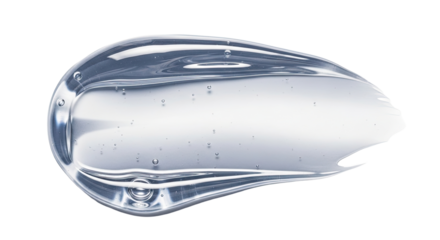 Cold silver cooling gel smear metallic clarity on white