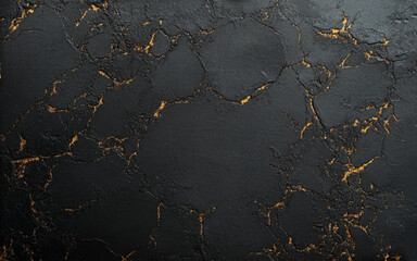 The Timeless Elegance of a Solid Black Wall Backdrop. A Pure, Smooth Black Surface with golden cracks