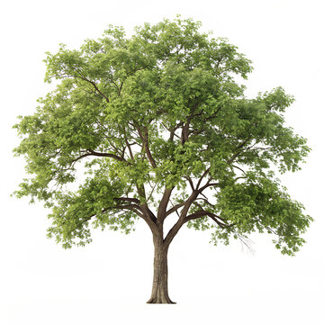 Green walnut tree isolated on transparent background png