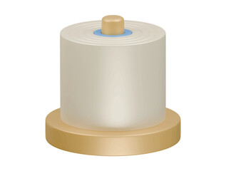 paper towel holder icon 3d illustration render