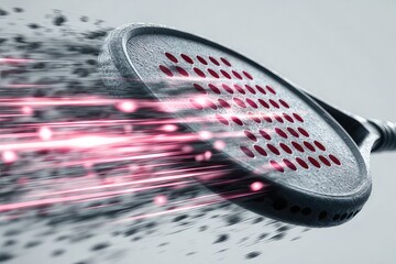 Padel Racket in Dynamic Motion  