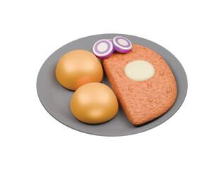 pav bhaji icon 3d illustration render