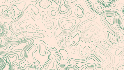 Abstract Topography line poster vector. The concept of a topographic contour geography scheme and the terrain path.