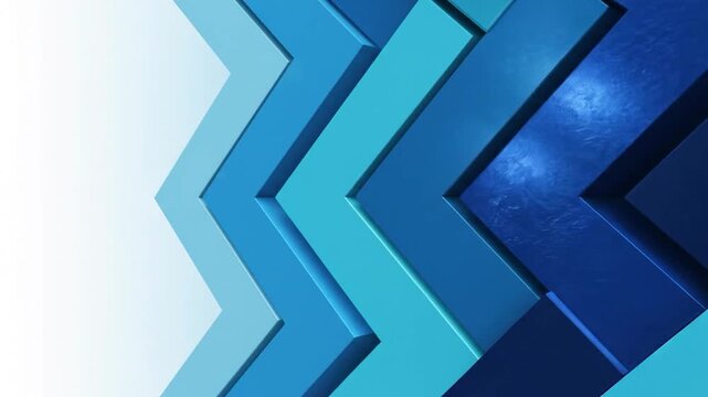 Layered blue chevron pattern creating a sense of depth and direction