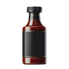 Realistic sauce packaging bottle isolated on transparent background