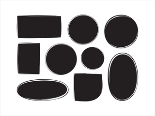 Black Brush Stroke Shapes Collection – Abstract Silhouette Icons