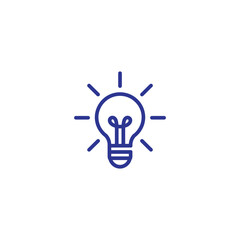 Bright idea illustration representing innovation and creative thinking for business, technology, science, and education projects, minimal design