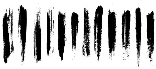 Set of Brush strokes text boxes, Paintbrush Grunge design elements, Hand drawn Grunge texture, Horizontal, Lines, vector illustrator