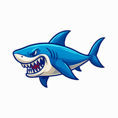 Cartoon Shark Mascot Vector Illustration