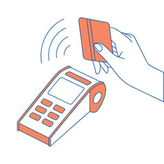 Contactless payment with credit card and POS terminal for fast and secure transactions