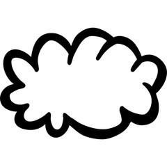 doodle wavy cloud scribble element