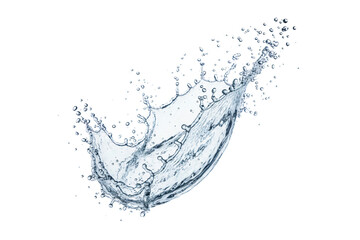 Dynamic splash of clear water against a dark background