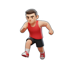Determined 3D Runner Character