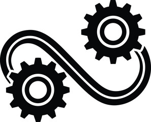 continuous process gears machine mechanism engineering infinity vector