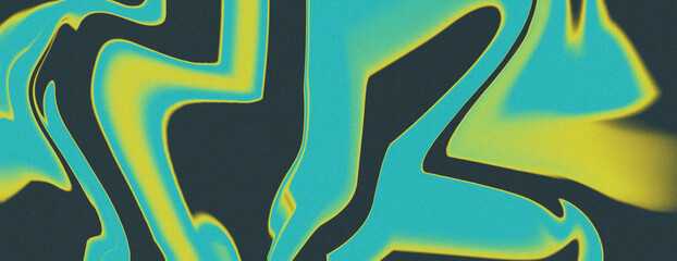 Abstract gray background with flowing yellow and black lines creating a dynamic and fluid pattern