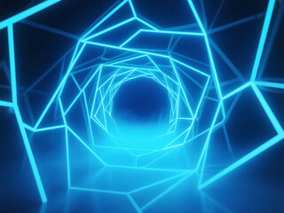 Fototapeta premium Holographic Futuristic Dark Background