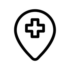 Obraz premium Paramedic Location Icon Medical Symbol Vector