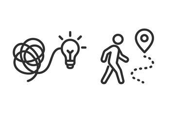 Obraz premium Conceptual path from complex problem solving to a clear goal and solution