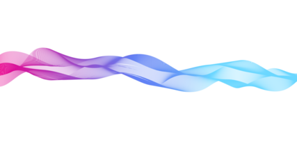 blue satin ribbon on white background