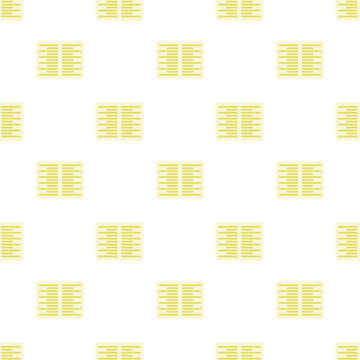 flat design pattern of an open book. It shows two pages, each filled with horizontal lines representing text, against a light cream background