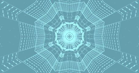 Seamless tunnel video loop with swirling patterns and geometric designs in a modern digital landscape - Powered by Adobe