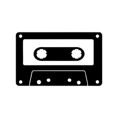 Vintage audio cassette icon retro music player symbol Vector