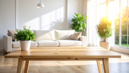 Fototapeta premium Modern living room interior design with comfortable sofa, chair, and coffee table