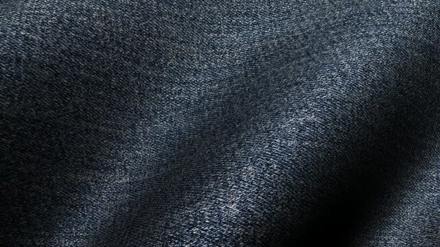 Indigo denim fabric texture waves creating layered flowing animation ideal for abstract projects with a unique background