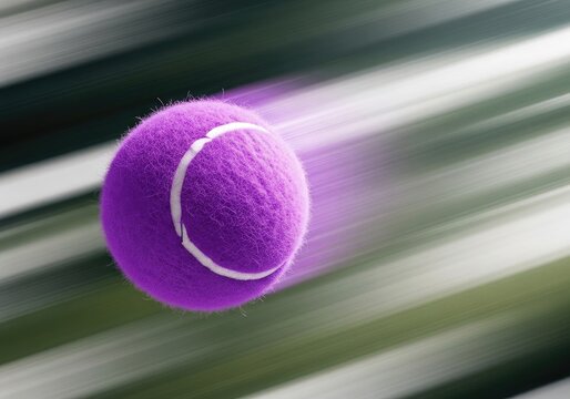 Purple tennis ball moving fast motion - Powered by Adobe