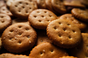 Crispy Biscuits Texture Macro Shot for Food Background
