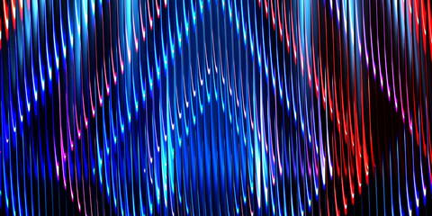 Abstract vertical streaks of blue and red light effect, glass gradient