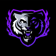 Tiger head mascot logo