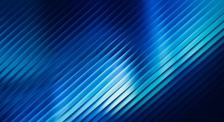 Dynamic abstract background with a gradient of deep to light blue hues, showcasing a textured pattern of diagonal ridges that evoke technology, motion, and digital flow