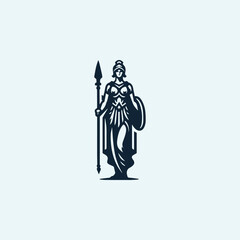 Athena Goddess of War Logo