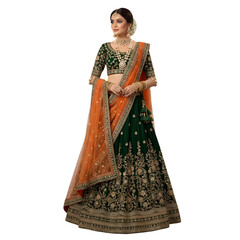 Elegant Indian Woman in Ornate Lehenga model