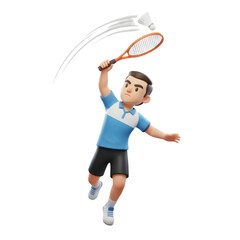 Stylized 3D Badminton Smash model 