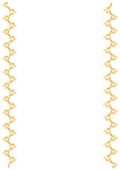 アール・ヌーヴォー調の高級感ある装飾枠・金色のグラデーション入り蔓模様の縦型フレーム