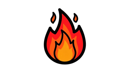 vector illustration of a fire flames
