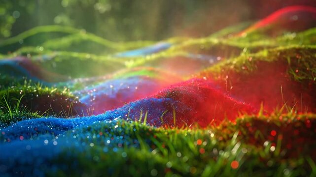 Abstract Colorful Landscape of Light, Color, and Energy for Creative Purposes