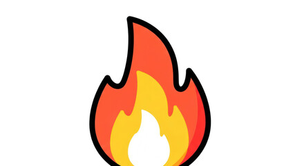 vector illustration of a burning flame