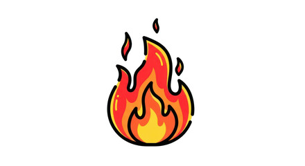 vector illustration of a burning fire