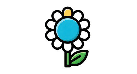 vector illustration of a green flower