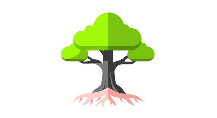 green tree with green leaves