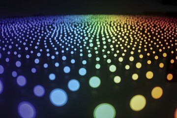 abstract photograph featuring countless multicolored light orbs