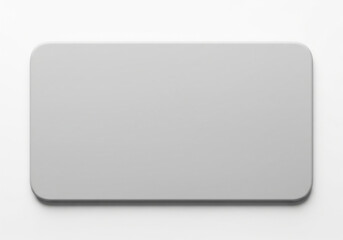 Blank rectangular sign with rounded corners on a white background, a clean and simple design ready for customization