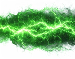 Green lightning bolt power, electric energy