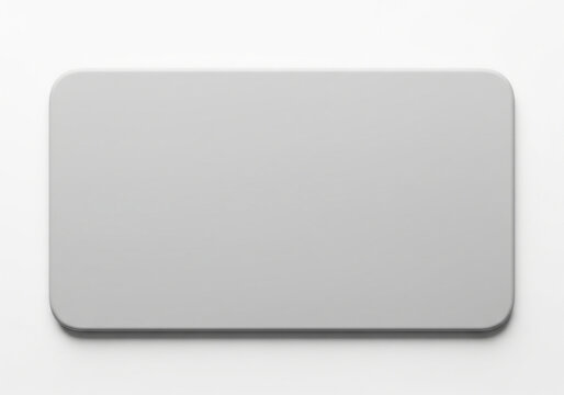 Blank rectangular sign with rounded corners on a white background, a clean and simple design ready for customization