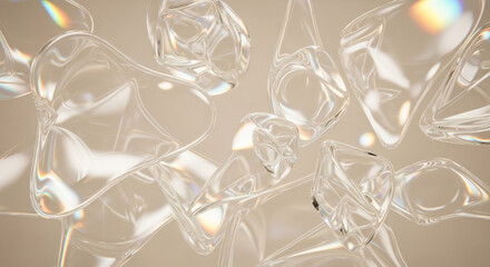 Explore the mesmerizing dance of light and form with these stunning, transparent geometric shapes, perfect for adding a touch of elegance and modernity