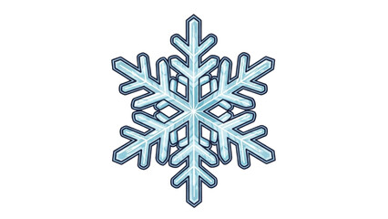 An elegant blue snowflake icon, symbolizing the intricate beauty of winter's frost and chilly season