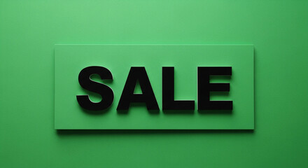Announce your limited-time discounts with this vibrant green SALE banner for a fresh, modern advertising campaign to boost your business promotions